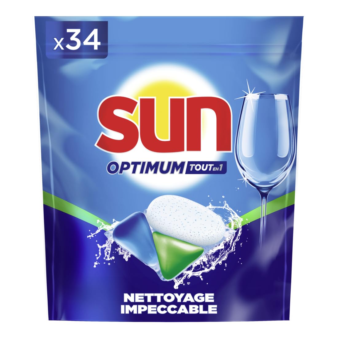sun-optimum-tout-en-1-pastilles-lave-vaisselle-x34-regular-d-graissant image 1