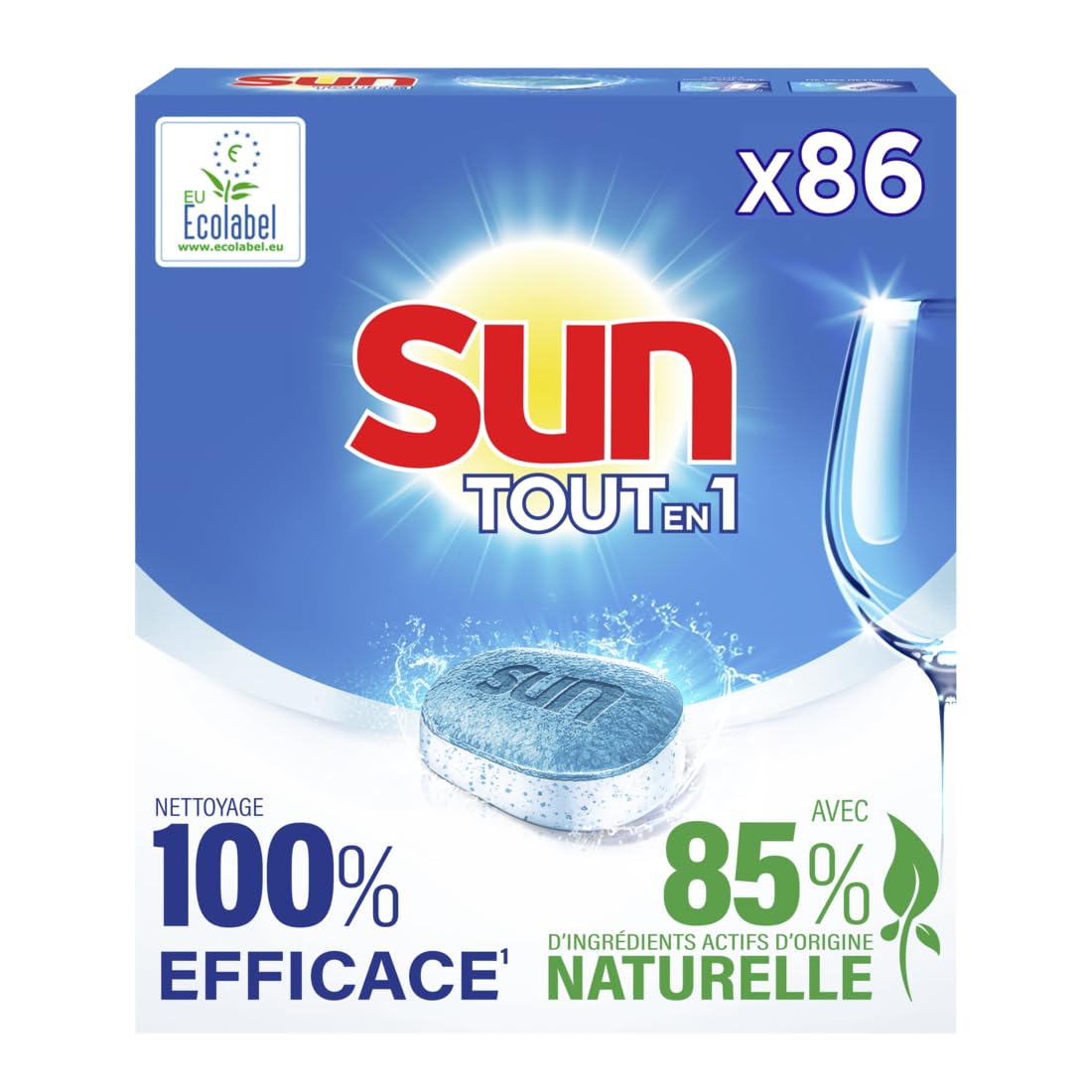 sun-tout-en-1-pastilles-lave-vaisselle-regular-86-capsules image 1