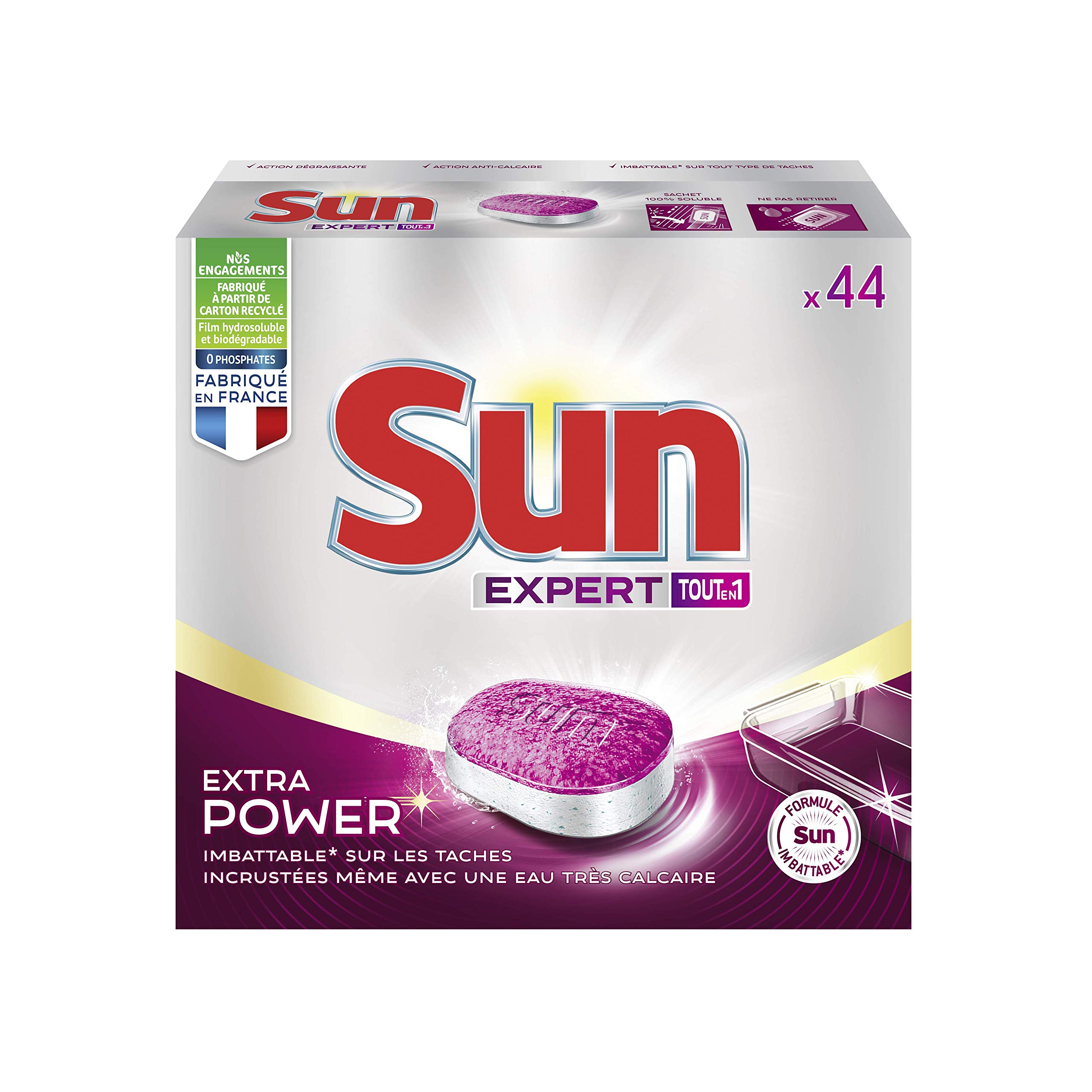 sun-expert-plus-power-tablettes-lave-vaisselle-x88-taches-incrust-es image 2